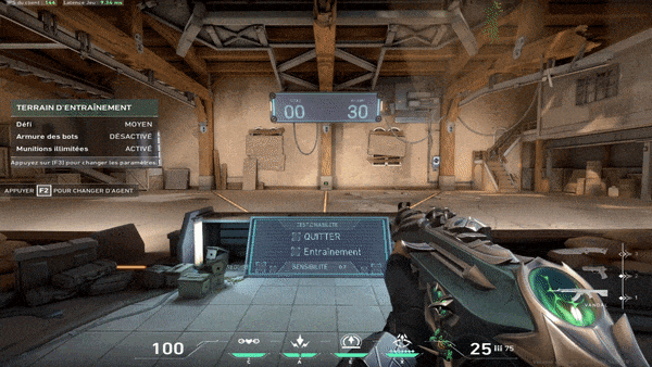 Entraînement de l'aim dans Valorant