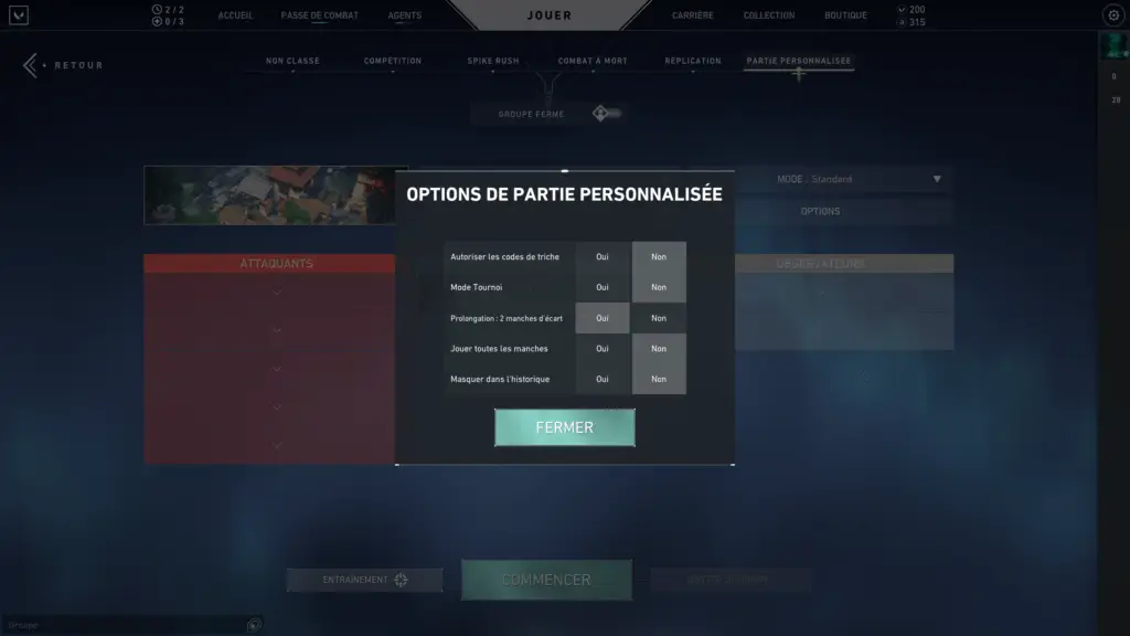 mode triche valorant