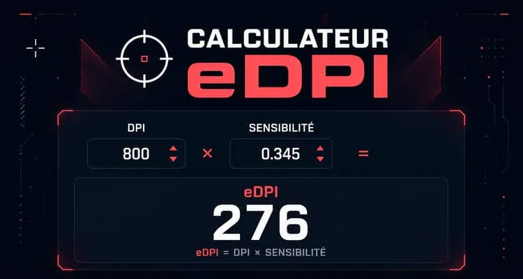 Calculateur eDPI Valorant, visuel de l'outil