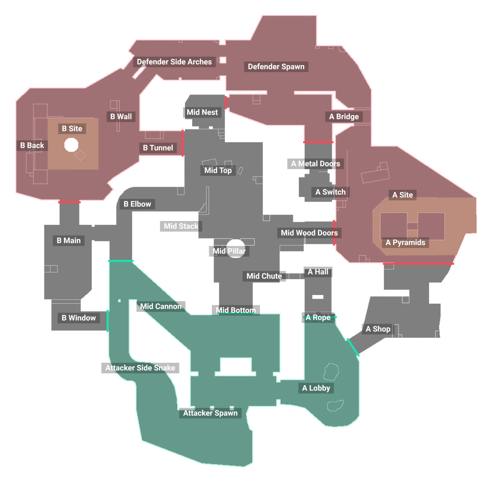 Plan annoté des callouts de Breeze