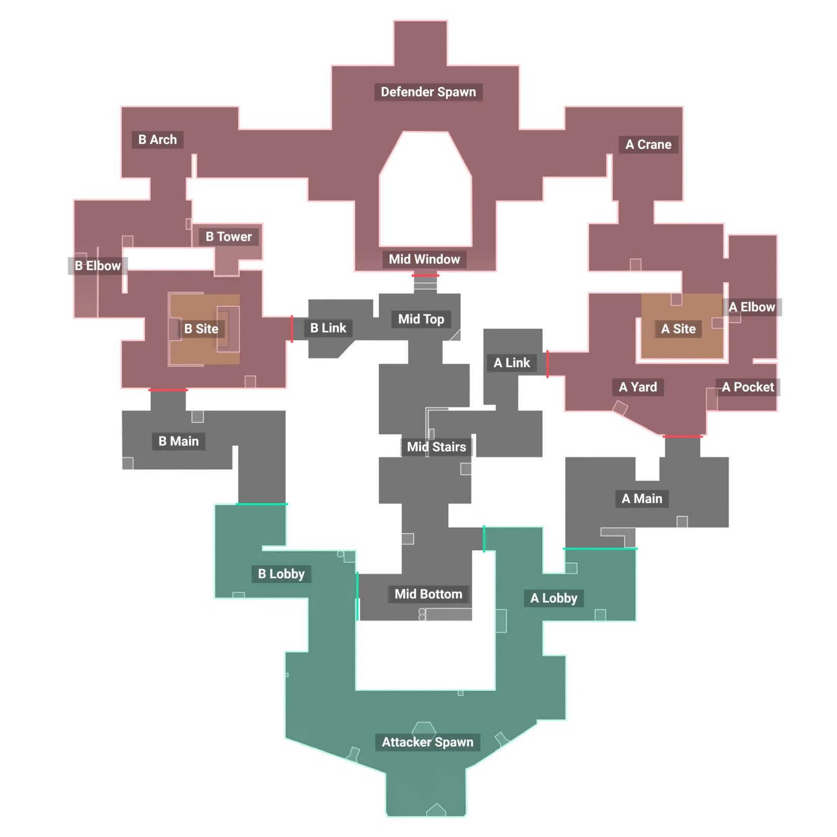 Plan annoté des callouts de Corrode