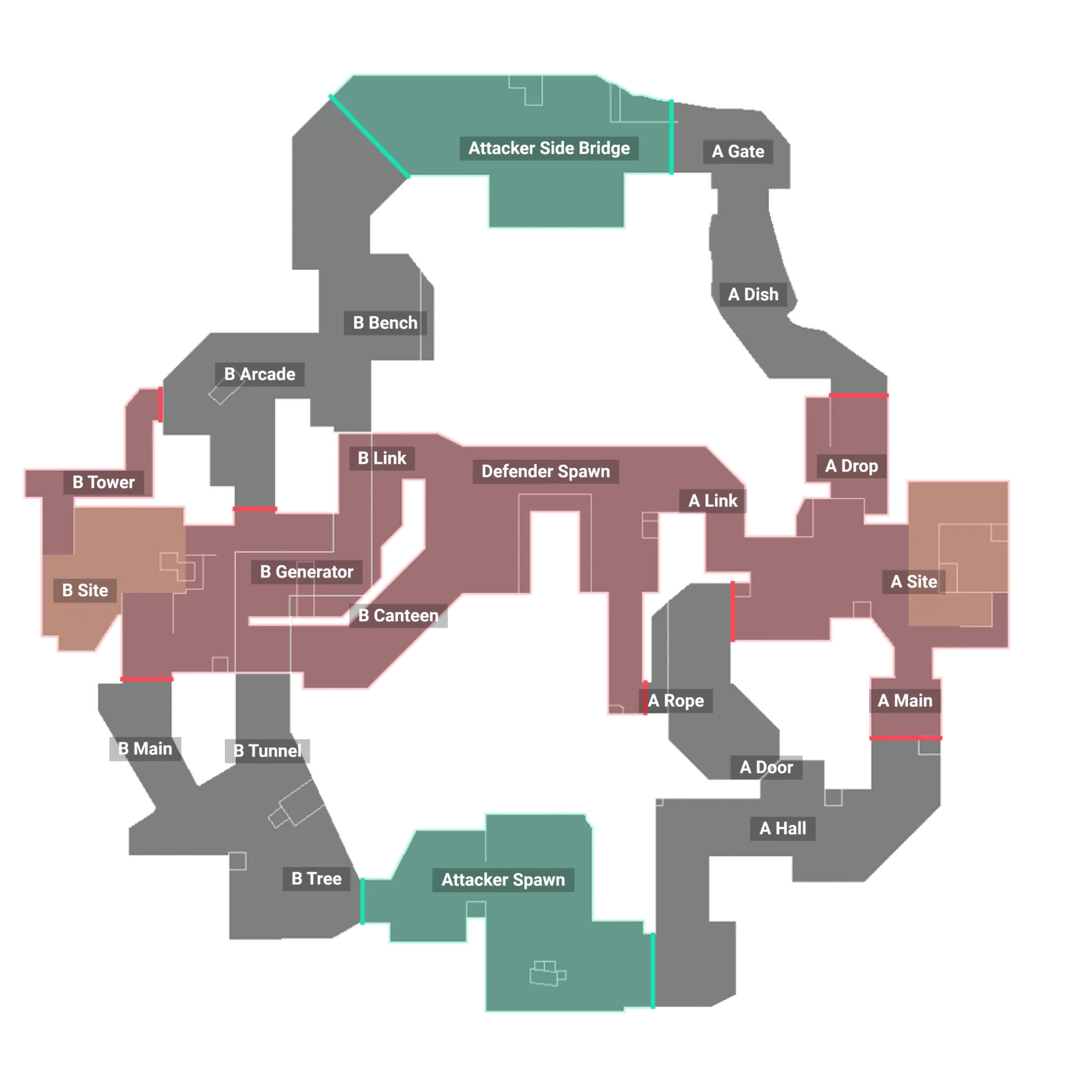 Plan annoté des callouts de Fracture