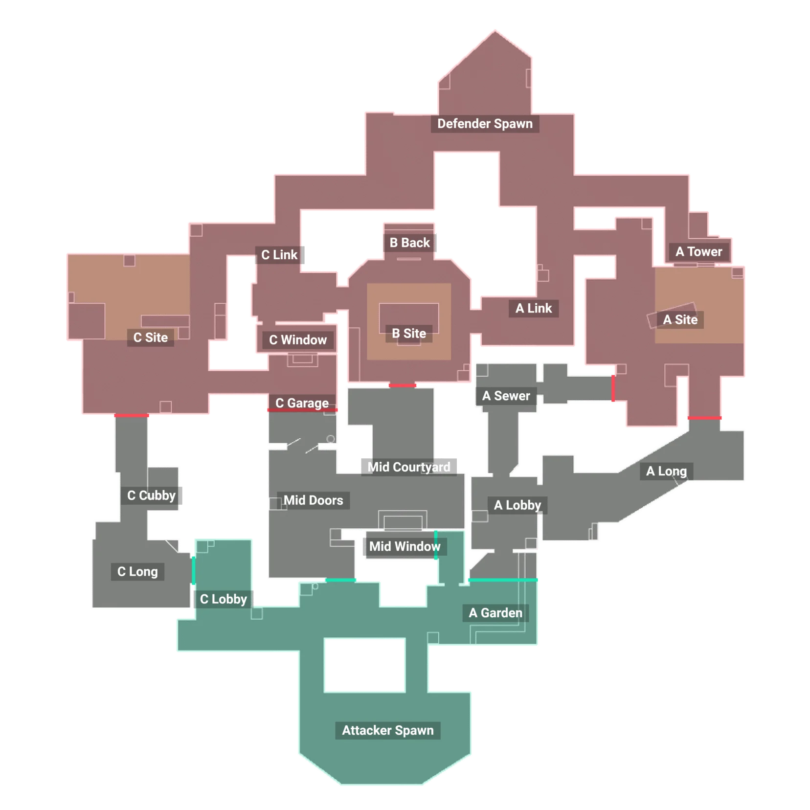 Plan annoté des callouts de Haven