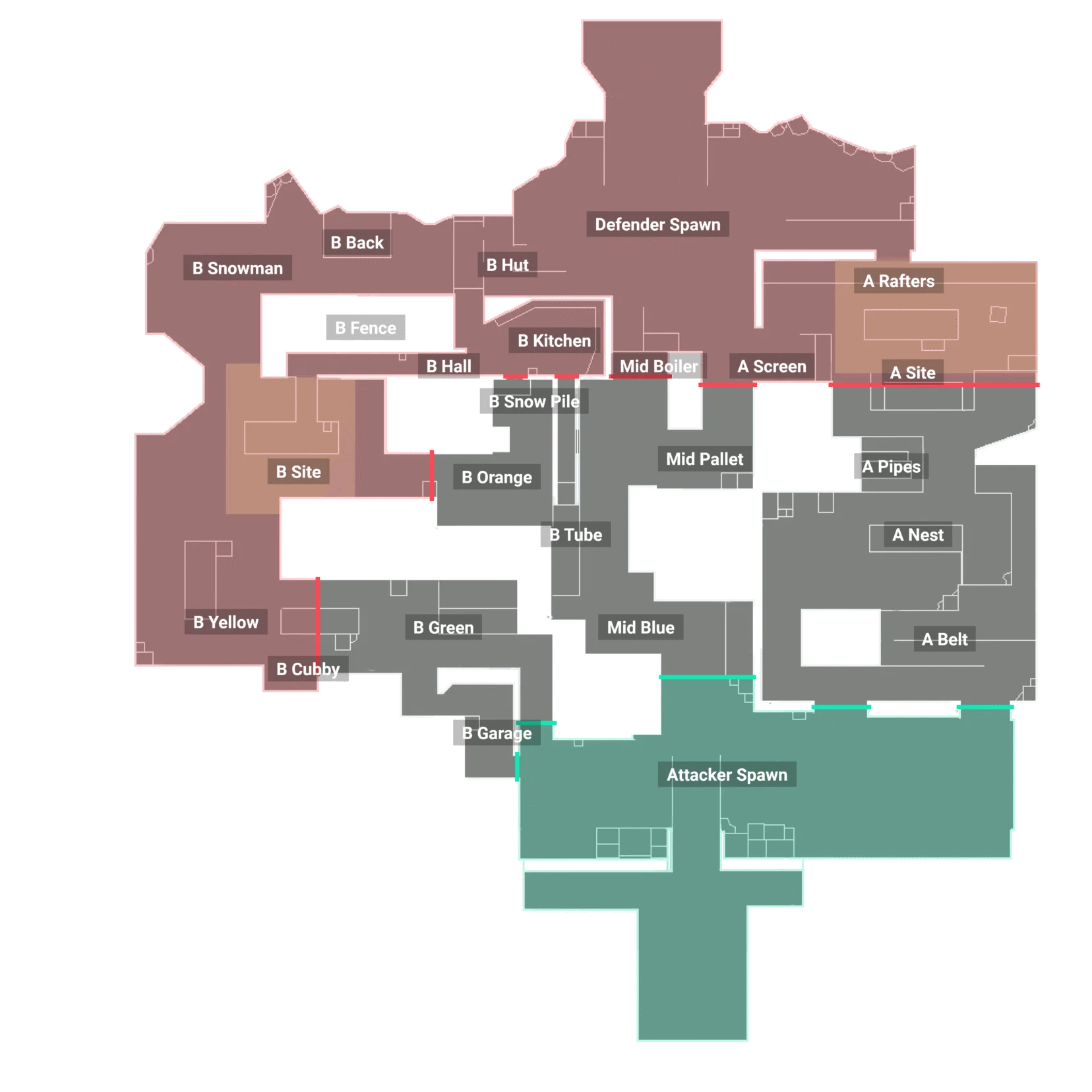 Plan annoté des callouts de Icebox
