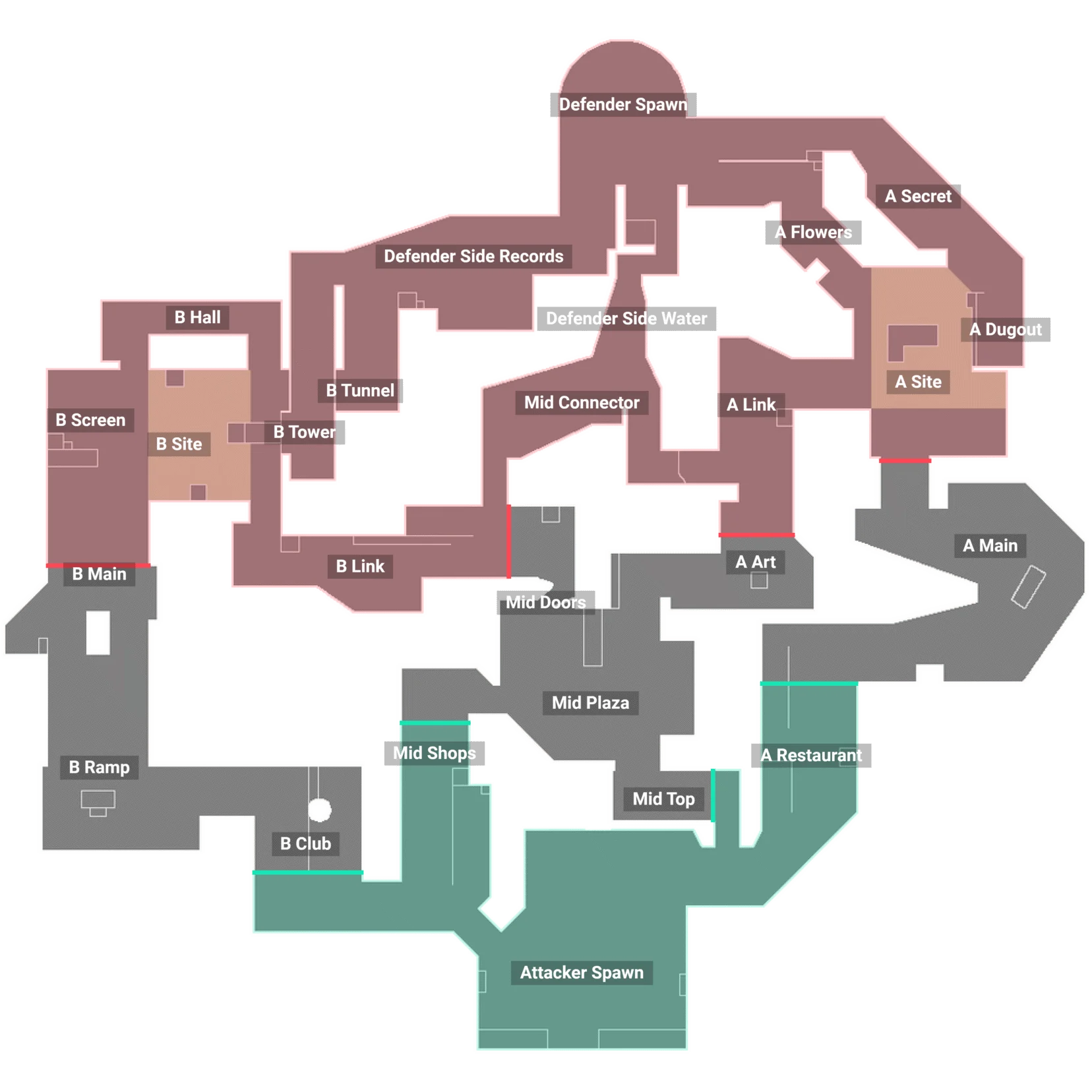 Plan annoté des callouts de Pearl