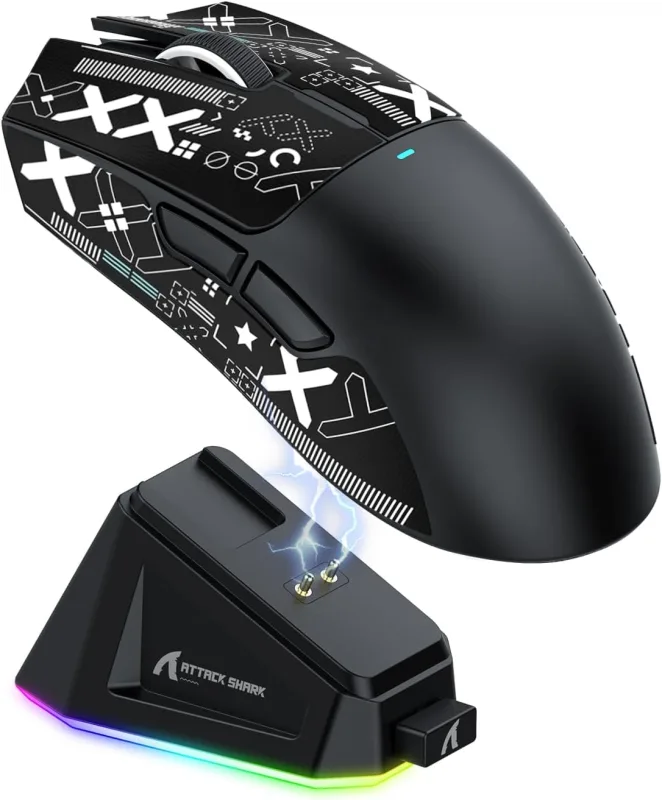 Attack Shark X11 59g Lightweight Wireless Gaming Mouse, RGB